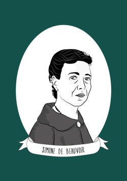 illustratedwomeninhistory:  Simone de Beauvoir was a French existentialist