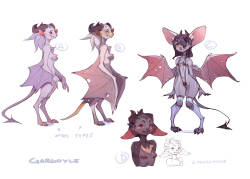 cyancapsule:    Gargoyle concepts I drew for Doxy’s game project
