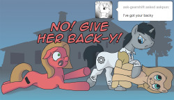 prettyponyplot:  askpun:  Give back my Backy! Artwork by CrisPokeFanScript