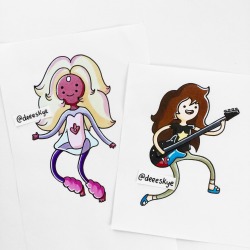 deeeskye:  Mr Universe and Rainbow Quartz in Adventure Time style
