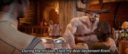 incorrectdragonage:  submitted by @light-scales Iron Bull: During