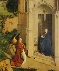 magictransistor:  Petrus Christus. The Annunciation. 1436. 