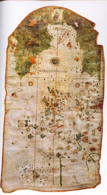 worldhistoryfacts:  Map by Juan de la Cosa of lands discovered