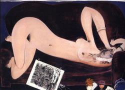 woahdudeco:  Brett Whiteley - Portrait Of Wendy, 1984 [700x504]