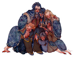 s-u-w-i:Bilbo, Thorin, Dís, Fili, Kili - family sleeping picture