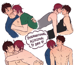 row-chan:    Sousuke has been smiling a lot lately ♥️#InternationalKissingDay  