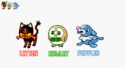 graphicsfish:  The newly revealed starter monsters for Pokemon