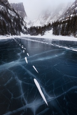 0rient-express:  Footsteps On Blue Glass | by Carl Finocchiaro.