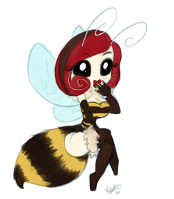 Chibi doodle for Atlas of his bee girl Melissa~