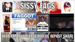 sissyshera:Please share reblog repost if your a sissy fag that