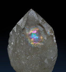 mineralists:  Stunning Iris Quartz with rainbow flash