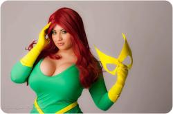 thickcurvysexy:   Ivy Doomkitty as Marvel Girl  Damn Gina.  My