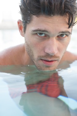 mrturk:  Pool time with Trent Garrett and Mr Turk 