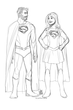 kickingshoes:  More Superman doodles!! Hypothetical costume (with