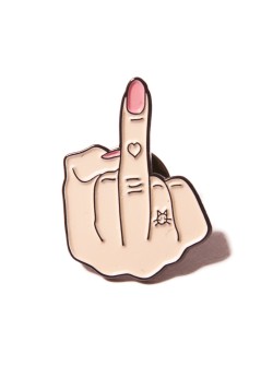 thelosersshoppingguide:  Enamel Middle Finger Pin