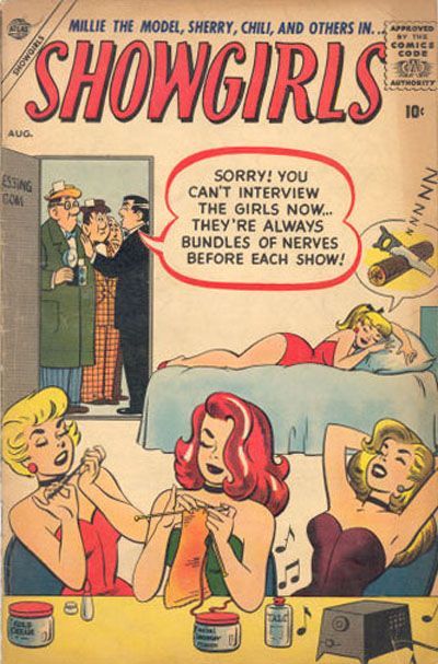 browsethestacks:  ‘SHOWGIRLS’  –  A comic-book title pubished by ATLAS..  (ca. 1957) Cover Art  -  by Dan DeCarlo 