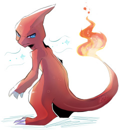 kaziearts: I never thought Charmeleons a fun pokemon to draw.