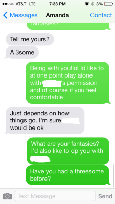 hotwifeamanda:  Screenshots from her first conversation with her first fwb. #hotwifetext   These guys posted this awhile back, but I managed to miss it.