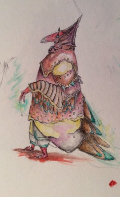 carratisarat:  Turkey Vulture, Grand Warlock.  Watercolour painted