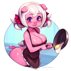 cyancapsule: Emelie cooking! With nip slippage.She seems to insist