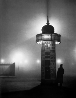 onlyoldphotography:  Brassaï: Morris Column in the Fog, 1932