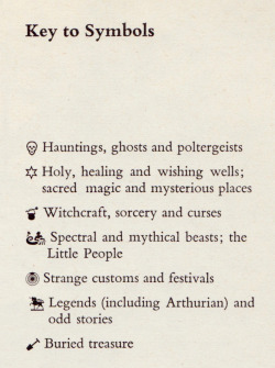 Key to Symbols, from Haunted Britain, by Antony D. Hippisley