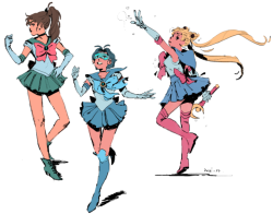 galactickohipot:Sailor senshi sketches I uploaded on my twitter.