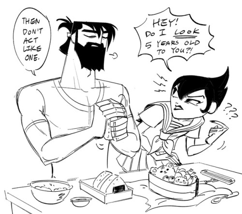 grimphantom2:  c2ndy2c1d:  Watched the new episode today and i’ve been converted to the Jashi father/daughter AU lol Goofy hot dad Jack gives me life haha  Loving Ashi’s reactions XD