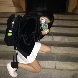 americanapparel:  Qrion wearing the Lulu Skirt: SHOP