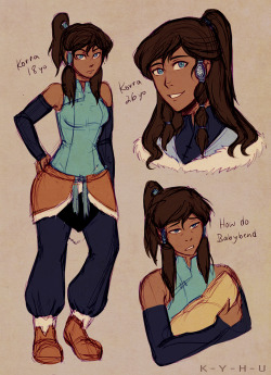 k-y-h-u:  some Korra doodles from a while back  hehe cute korra