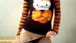 hornyhousewife is set to hand out some candy