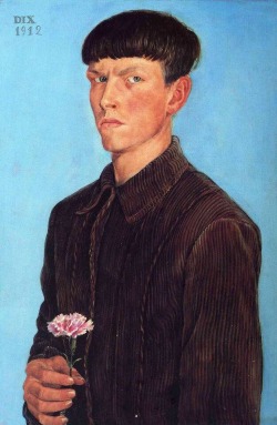 adreciclarte:Otto Dix - Self-Portrait, 1912