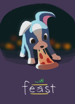 birdyhoodie:My fan art of Disney’s new short “Feast”! 