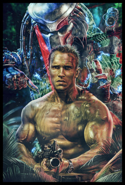 eddieholly:  Turn Around! - Predator Print - https://society6.com/product/preda-print_print?sku=s6-8560545p4a1v45