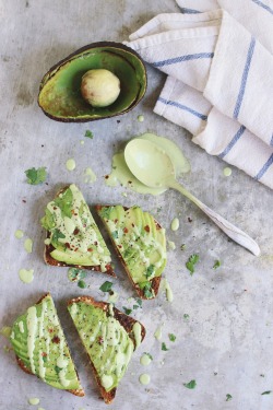 looksdelicious:  Avocado Toast with Cilantro Lime Cashew Cream