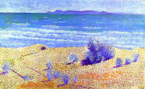 artist-cross:  Beach on the Mediterranian, 1891, Henri-Edmond