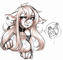 hensa:  Doodled the cow girl from Kanels Recent Auctioncongrats,