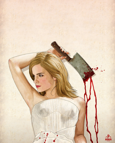 vintagereaper:  sp00kysexual:  mahlibombing:  Slaughterhouse Starlets Created byÂ Keith P. Rein Print available fromÂ Society6Â andÂ Etsy  iâ€™m fucking in love with this  first one!!! 