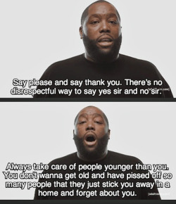 tastefullyoffensive:  Life advice from Killer Mike. (image via