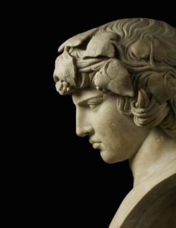 marmarinos:Detail of an ancient Roman bust of Antinous, perhaps