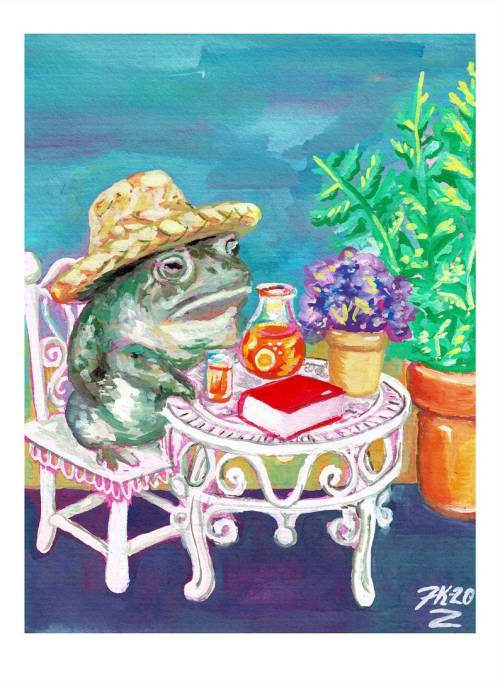 figdays:  Toby Toad Tea Party Print // rnadness