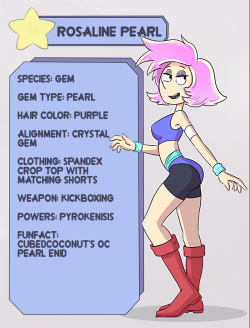su-revived: Character Card for @cubedcoconut​s OC RosalinePearl.