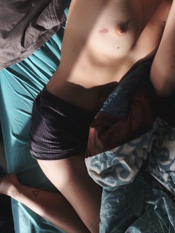 delusionsofamuse:  New hickey ft his boxers and morning light