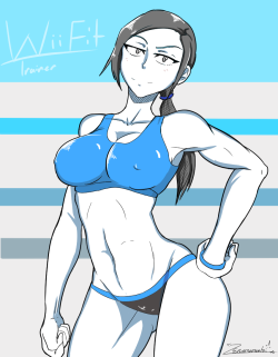zeromomentai:  Here’s a pinup of WiifFIt Trainer in what I