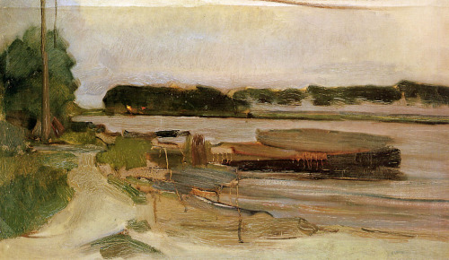artist-mondrian:  At the Amstel Sun, 1907, Piet Mondrian