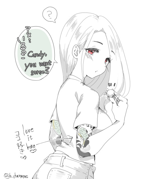 chamame01:七分入れている子の振り向いた時の肘辺りが好き