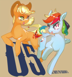 ultrateecee:Just 5 more days to go!Apple Horse and Rainbow Pony