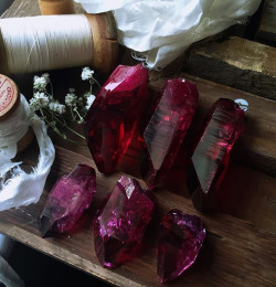 shopterrastra:  mo-cchan:  Ruby Aura Quartz  by sacraluna 