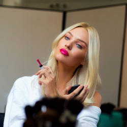 candices-swanepoel:  @maxfactor: Loving the bold lip look #BTS