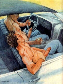 gay-art-and-more:  gayeroticartarchive: art by Anos Nemos  For